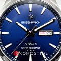 Greenwich Greenwich GW 054.16.36 механические мужские часы часы, крупный план синий циферблат